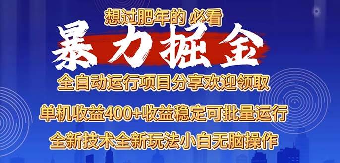 （13675期）2025暴力掘金项目，想过肥年必看！-三六网赚