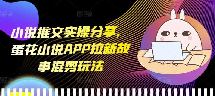 小说推文实操分享，蛋花小说APP拉新故事混剪玩法-三六网赚