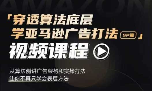 穿透算法底层，学亚马逊广告打法SP篇，从算法侧讲广告架构和实操打法，让你不再只学会表层方法-三六网赚