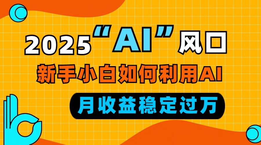 （13821期）2025“ AI ”风口，新手小白如何利用ai，每月收益稳定过万-三六网赚