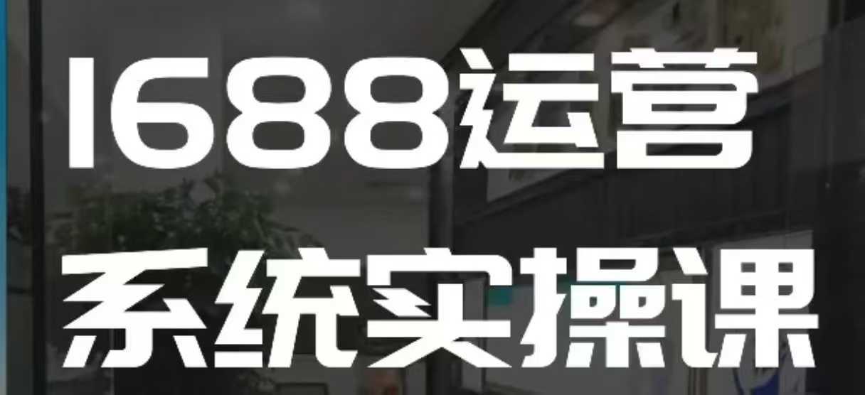 1688高阶运营系统实操课，快速掌握1688店铺运营的核心玩法-三六网赚