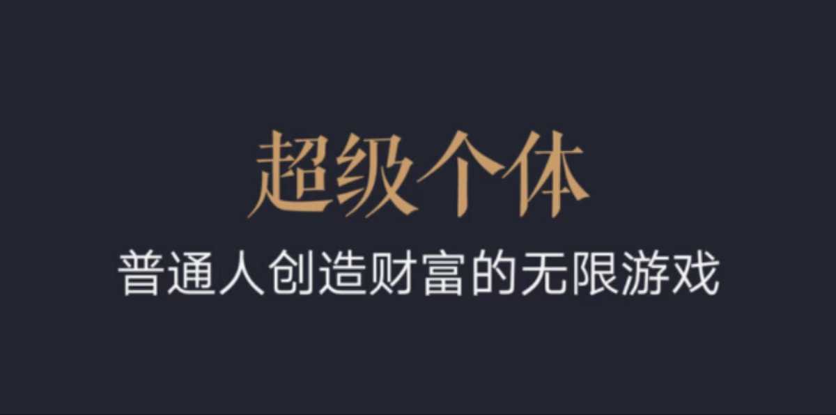 超级个体：2024-2025翻盘指南，普通人创造财富的无限游戏-三六网赚