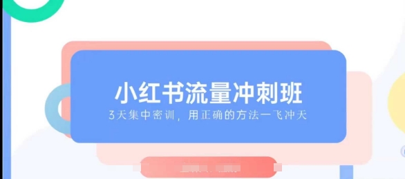 小红书流量冲刺班2025，最懂小红书的女人，快速教你2025年入局小红书-三六网赚